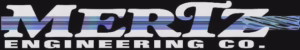 Logo of Mertz Engineering Co. with bold white letters on a black background.